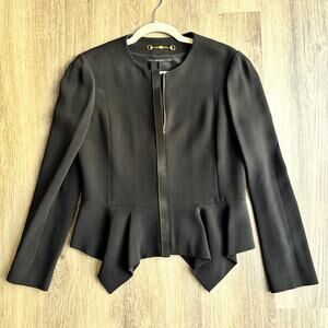 Gucci Black Peplum Jacket Women's 42